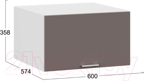 Изображение товара Шкаф навесной для кухни ТриЯ Габриэлла 1В6ГП (белый/муссон)