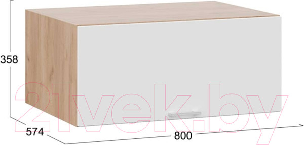 Изображение товара Шкаф навесной для кухни ТриЯ Габриэлла 1В8ГП (дуб крафт золотой/сноу)