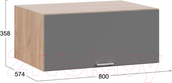 Изображение товара Шкаф навесной для кухни ТриЯ Габриэлла 1В8ГП (дуб крафт золотой/титан)