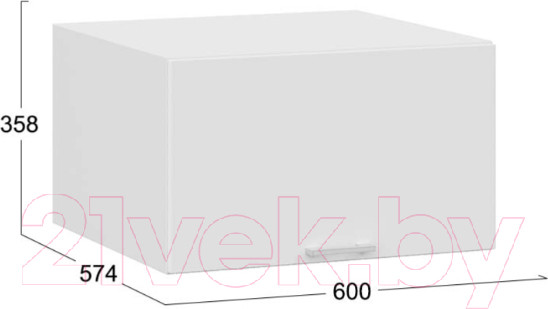 Изображение товара Шкаф под вытяжку ТриЯ Габриэлла 1В6ГП (белый/сноу)