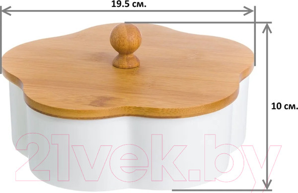 Изображение товара Емкость для хранения Elan Gallery Цветок Айсберг / 540247