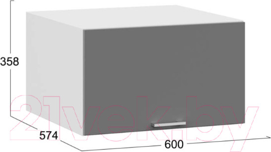 Изображение товара Шкаф навесной для кухни ТриЯ Габриэлла 1В6ГП (белый/титан)