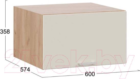 Изображение товара Шкаф навесной для кухни ТриЯ Габриэлла 1В6ГП (дуб крафт золотой/крем)