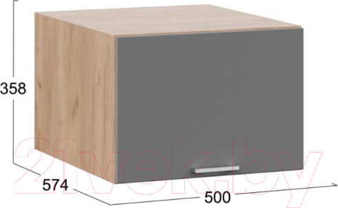 Изображение товара Шкаф навесной для кухни ТриЯ Габриэлла 1В5ГП (дуб крафт золотой/титан)