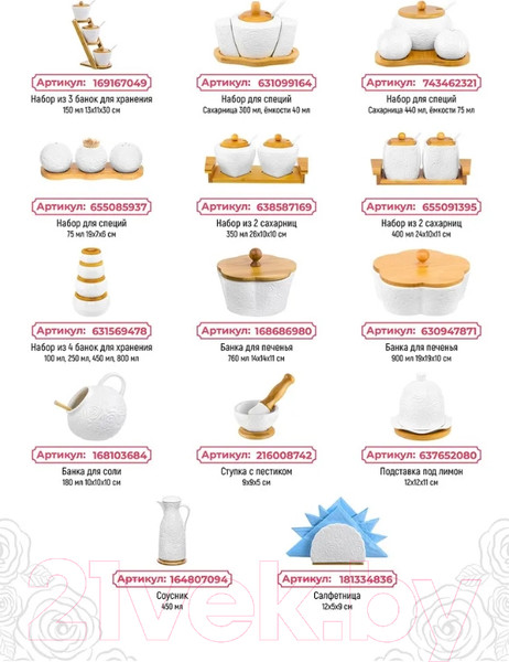 Изображение товара Емкость для хранения Elan Gallery Цветок Розы / 540414