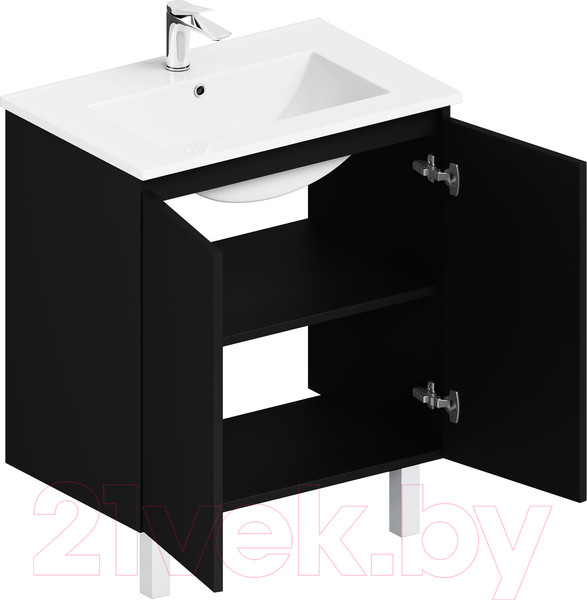 Изображение товара Тумба с умывальником ЗОВ Монови 60 / M60LG0LGS-OL60 (антрацит)