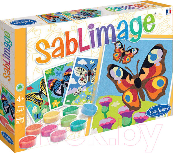 Изображение товара Набор для творчества SentoSphere Песочные картинки. Бабочки / 8813