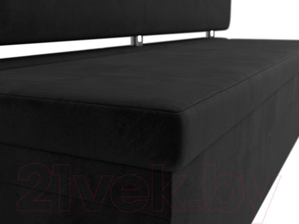 Изображение товара Скамья кухонная мягкая Лига Диванов Стайл / 111644 (велюр черный)