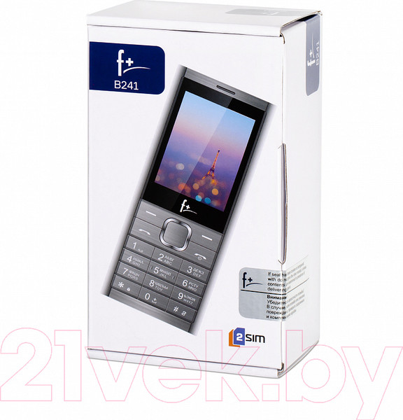 Изображение товара Мобильный телефон F+ B241 (серебристый)