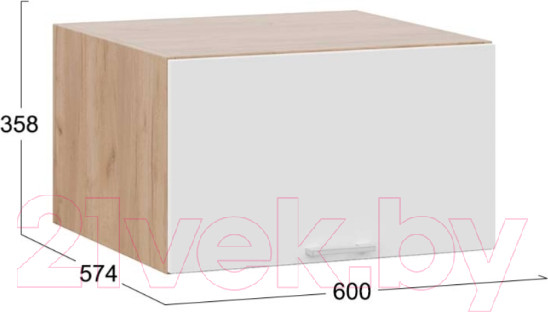 Изображение товара Шкаф навесной для кухни ТриЯ Габриэлла 1В6ГП (дуб крафт золотой/сноу)