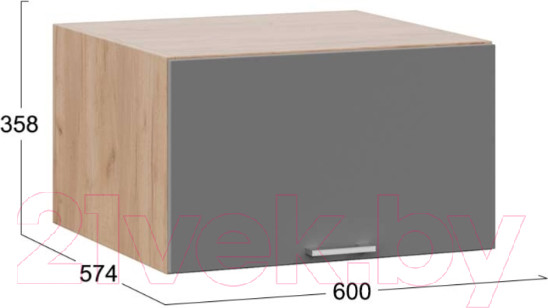 Изображение товара Шкаф навесной для кухни ТриЯ Габриэлла 1В6ГП (дуб крафт золотой/титан)