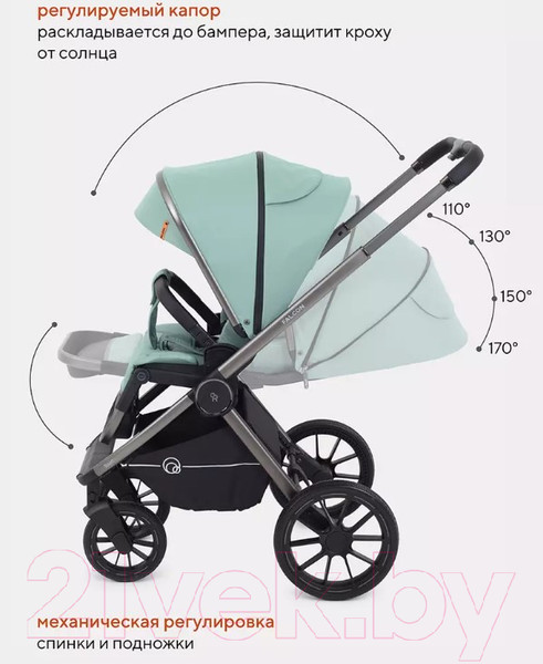 Изображение товара Детская универсальная коляска Rant Falcon 2 в 1 / RA097 (зеленый)