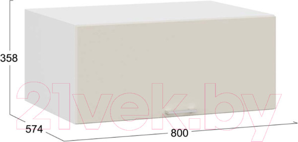 Изображение товара Шкаф навесной для кухни ТриЯ Габриэлла 1В8ГП (белый/крем)