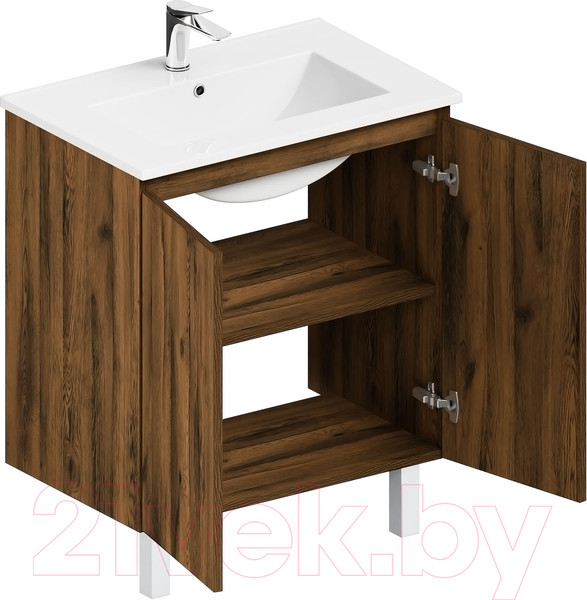 Изображение товара Тумба с умывальником ЗОВ Монови 60 / M60LA0LAS-OL60 (аттик)