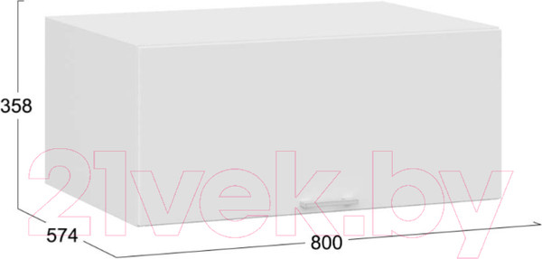 Изображение товара Шкаф навесной для кухни ТриЯ Габриэлла 1В8ГП (белый/сноу)