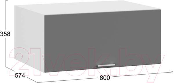 Изображение товара Шкаф навесной для кухни ТриЯ Габриэлла 1В8ГП (белый/титан)
