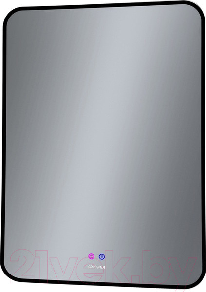 Изображение товара Зеркало Grossman Elegans-норма Black LED / 1760802 (с сенсорным выключателем и подогревом)