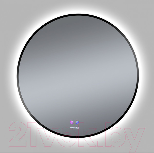 Изображение товара Зеркало Grossman Cosmo-норма Black LED / 1970702 (с сенсорным выключателем и подогревом)