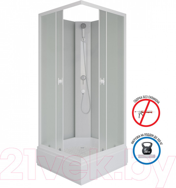 Изображение товара Душевая кабина Niagara Promo P90/26Q/MT/BK 90x90x195