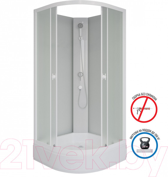 Изображение товара Душевая кабина Niagara Promo P80/26/MT/BK 80x80x195