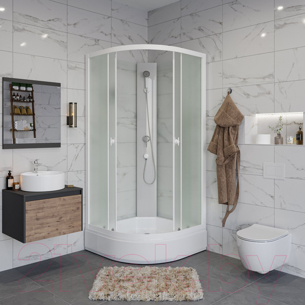 Изображение товара Душевая кабина Niagara Promo P80/26/MT/BK 80x80x195