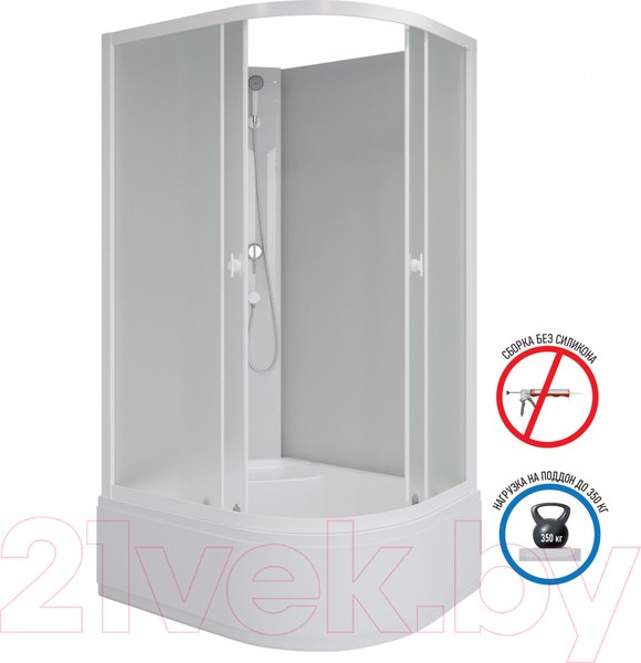Изображение товара Душевая кабина Niagara Promo P110/80/40L/MT/BK 110x80x195