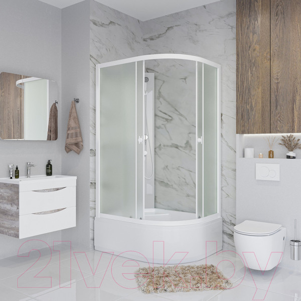Изображение товара Душевая кабина Niagara Promo P110/80/40L/MT/BK 110x80x195