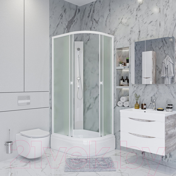 Изображение товара Душевая кабина Niagara Promo P110/80/26L/MT/BK 110x80x195