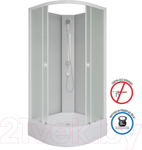 Изображение товара Душевая кабина Niagara Promo P100/26/MT/BK 100x100x195