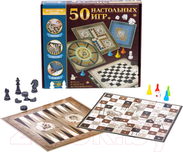 Изображение товара Настольная игра Десятое королевство 50 настольных игр / 04920