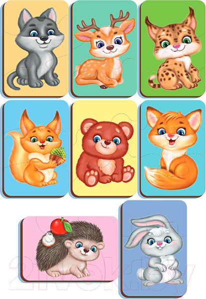 Изображение товара Развивающая игра Десятое королевство Зигзаг пазлы. Лесные жители / 04874