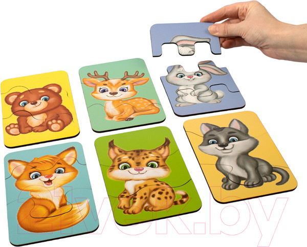 Изображение товара Развивающая игра Десятое королевство Зигзаг пазлы. Лесные жители / 04874