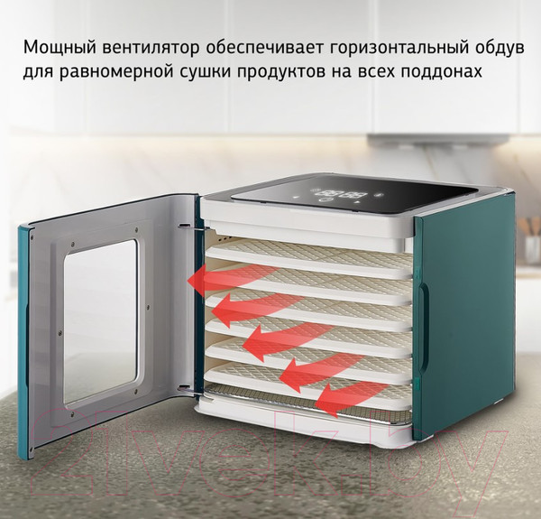 Изображение товара Сушильный шкаф для овощей и фруктов StarWind SFD6430 (синий)