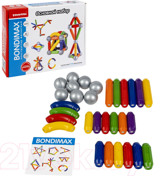 Изображение товара Конструктор магнитный Bondibon Bondimax / ВВ6042