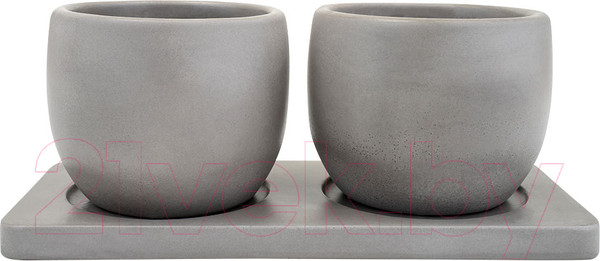 Изображение товара Набор вазонов Вещицы Дуэт / Kras46 (300мл, серый)