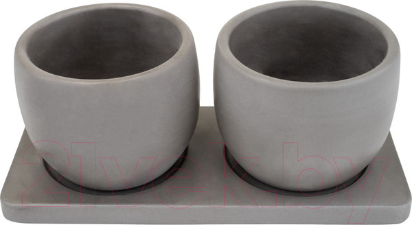 Изображение товара Набор вазонов Вещицы Дуэт / Kras46 (300мл, серый)