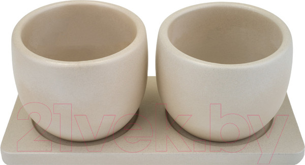 Изображение товара Набор вазонов Вещицы Дуэт / Kras47 (300мл, слоновая кость)