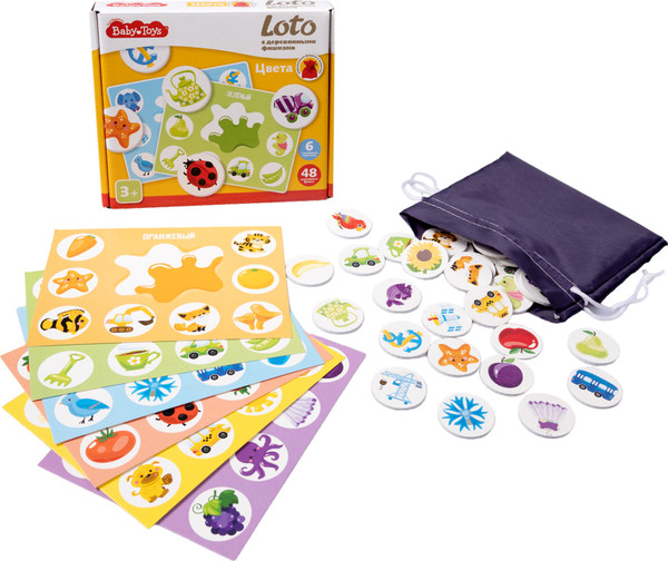 Изображение товара Развивающая игра Baby Toys С деревянными фишками. Цвета / 04924