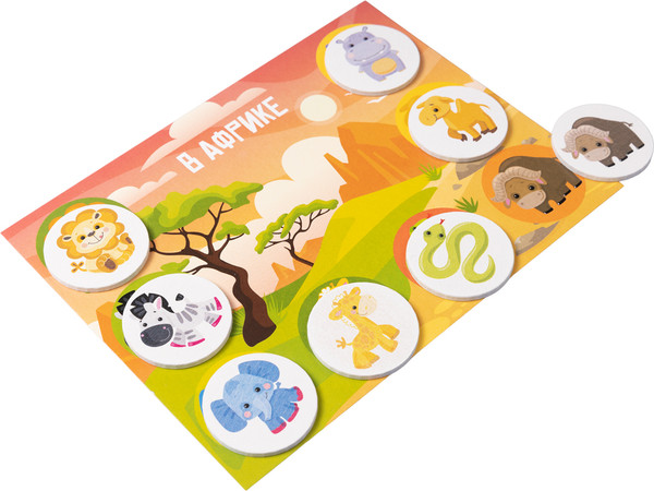 Изображение товара Развивающая игра Baby Toys С деревянными фишками. Кто где живет? / 04925