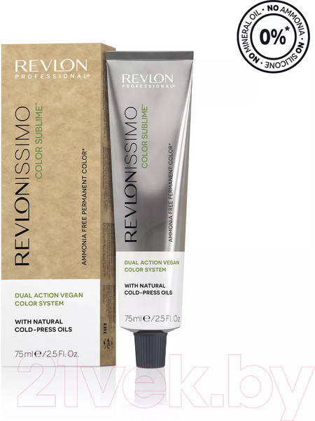 Изображение товара Крем-краска для волос Revlon Professional Revlonissimo Color Sublime Vegan тон 7.41 (75мл)