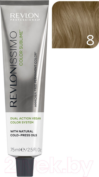Изображение товара Крем-краска для волос Revlon Professional Revlonissimo Color Sublime Vegan тон 8 (75мл)