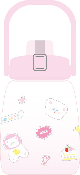 Изображение товара Бутылка для воды Miniso HoHo Bear Summer Sparkling Ice / 7992