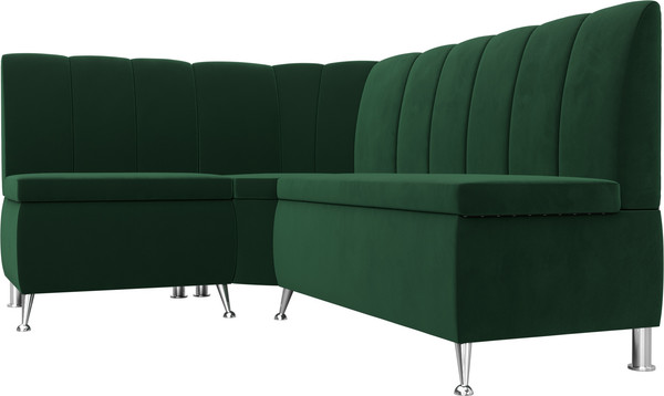 Изображение товара Уголок кухонный мягкий Лига Диванов Кантри левый / 106842L (велюр зеленый)