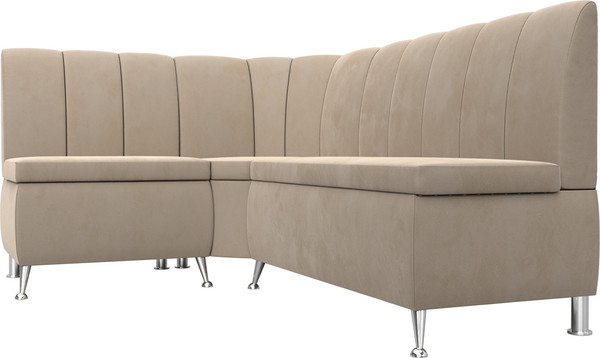 Изображение товара Уголок кухонный мягкий Лига Диванов Кантри левый / 106843L (велюр бежевый)