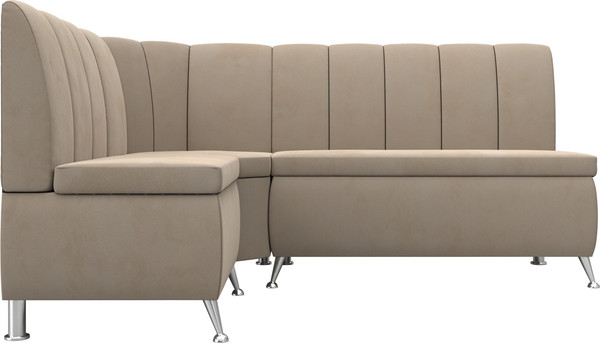 Изображение товара Уголок кухонный мягкий Лига Диванов Кантри левый / 106843L (велюр бежевый)