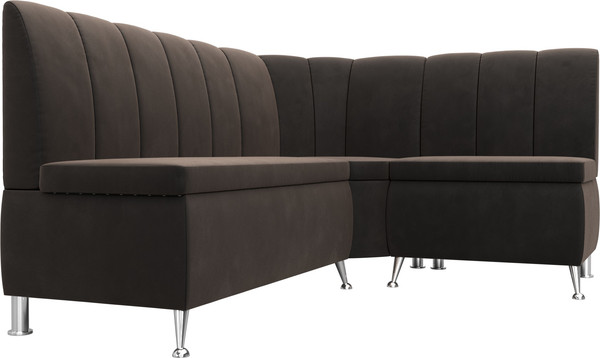 Изображение товара Уголок кухонный мягкий Лига Диванов Кантри правый / 106840 (велюр коричневый)