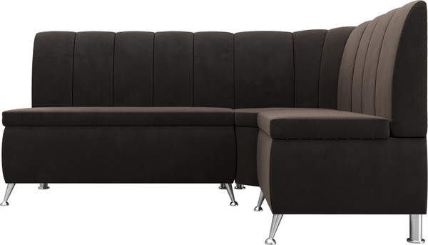 Изображение товара Уголок кухонный мягкий Лига Диванов Кантри правый / 106840 (велюр коричневый)