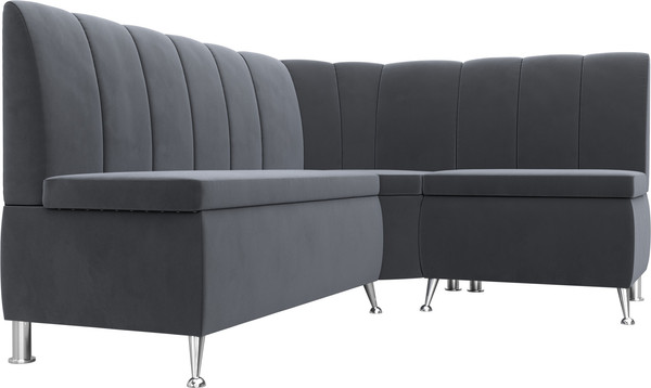 Изображение товара Уголок кухонный мягкий Лига Диванов Кантри правый / 106844 (велюр серый)