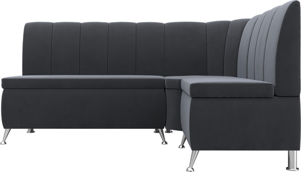 Изображение товара Уголок кухонный мягкий Лига Диванов Кантри правый / 106844 (велюр серый)