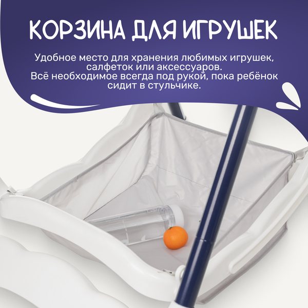 Изображение товара Стульчик для кормления NINO Honey (темно-синий)